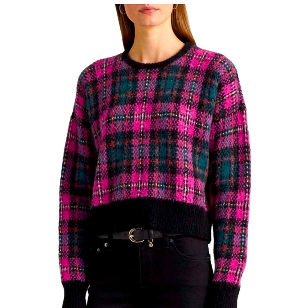 Ralph Lauren Black Label Plaid Wool Blend Pink Multi-Color  Woman’s Size PM